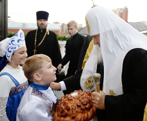 Педагоги и учащиеся гимназии посетили Всенощное бдение, совершенное Святейшим Патриархом Кириллом