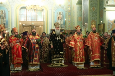 Гимназисты приняли участие во Всенощном бдении в канун дня памяти мученика Лонгина Сотника