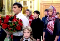Учащиеся и сотрудники гимназии поздравили о. Евфимия с днем ангела